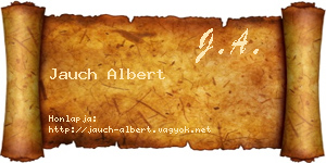 Jauch Albert névjegykártya