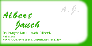 albert jauch business card